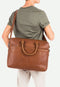 Burkely Antique Avery - Laptoptas 17 inch - Gewatteerd laptopcompartiment - Cognac