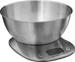 5Five Digital keukenweegschaal met mengkom - Roestvrij staal - Weegschaal