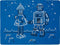 Modern Twist Robot Love - Placemat - Siliconen - 40 x 32 cm - Blauw