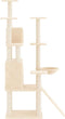 vidaXL - Kattenmeubel - met - sisal - krabpalen - 154 - cm - crèmekleurig