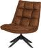WOOOD Jouke Draaifauteuil - Kunstleer - Cognac - 97x70x85