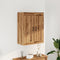 vidaXL - Dressoir - 69,5x34x90 - cm - bewerkt - hout - artisanaal - eikenkleur