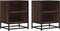 vidaXL - Nachtkastjes - 2 - st - 40x31x50cm - bewerkt - hout - en - metaal - bruin - eiken