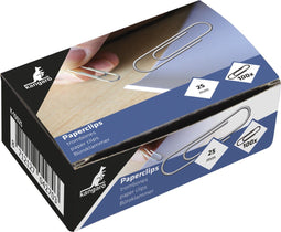 Kangaro paperclips - 25 mm - rond - 100 stuks - verzinkt - K-10025
