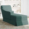 vidaXL - Chaise - longue - met - bolster&rechterarmleuning - fluweel - donkergroen