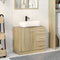 vidaXL - Wastafelkast - 63x30x54 - cm - bewerkt - hout - sonoma - eikenkleurig