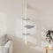 vidaXL - Kattenmeubel - wandgemonteerd - met - krabpaal - 142,5 - cm - lichtgrijs