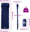 vidaXL - Kampeermatras - met - kussen - opblaasbaar - 1-persoons - marineblauw