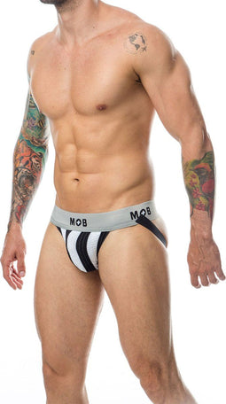 MOB EROTICWEAR - SPORTS JOCKSTICK WHITE-BLACK M