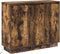 vidaXL - Dressoir - met - LED - - - Rookhout - - - 90x32x75 - cm - - - Gemaakt - van - Engineered - Wood