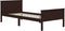 vidaXL - Bedframe - massief - grenenhout - donkerbruin - 100x200 - cm