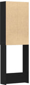 vidaXL - Wasmachinekast - 64x25,5x190 - cm - zwart - eikenkleur
