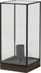 Light & Living ASKJER Tafellamp hout bruin+zwart+glas M