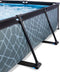 EXIT Stone zwembad 300x200x65cm met filterpomp - grijs
