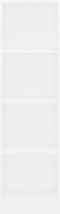 vidaXL - Boekenkast - met - 4 - schappen - 40x24x142 - cm - bewerkt - hout - wit