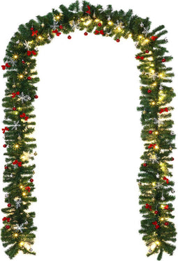 Casaria Kerstguirlande - 5m 80 LED´s-Afstandsbediening – Warm wit