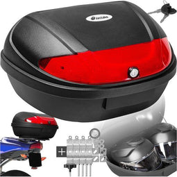 tectake® XXL Motorkoffer - Scooter Koffer 48 Liter - Veiligheidsslot 2 Sleutels - Matzwart