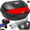 tectake® XXL Motorkoffer - Scooter Koffer 48 Liter - Veiligheidsslot 2 Sleutels - Matzwart
