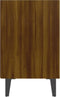 vidaXL - Nachtkastje - met - metalen - poten - 40x30x50 - cm - bruin - eikenkleur