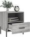 vidaXL - Nachtkastje - 40x35x47,5 - cm - bewerkt - hout - grijs - sonoma - eikenkleur