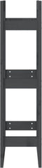 vidaXL - Haardhoutrek - 80x25x100 - cm - massief - grenenhout - zwart