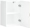 vidaXL - Keukenwandkast - Lucca - bewerkt - hout - hoogglans - wit