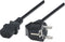 Manhattan - Stroom Aansluitkabel - Euro 2-pin plug (CEE 7/4) naar C13 Female 1,8m Zwart