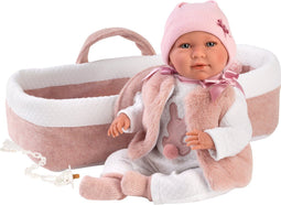 Llorens soft body babypop Mimi met reiswieg en speen 40 cm