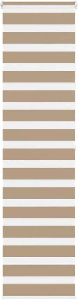 vidaXL - Zebra - Blind - 60x200 - cm - stofbreedte - 55,9 - cm - polyester - zandbruin