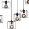 Atmooz - Hanglamp Noury - Industrieel - Woonkamer / Slaapkamer / Eetkamer - Plafondlamp - Zwart - Hoogte 130cm - Metaal