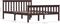 vidaXL - Bedframe - massief - grenenhout - donkerbruin - 140x200 - cm