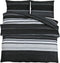 vidaXL - Dekbedovertrekset - 260x240 - cm - katoen - zwart - en - wit