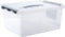 Sunware - Q-line opbergbox 15L transparant metaal - 40 x 30 x 18 cm