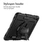 Accezz Rugged Backcover - Samsung Galaxy Tab S8 Plus / S7 Plus / S7 FE - Schouderstrap - Zwart