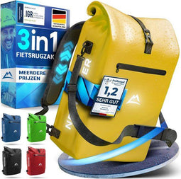 Nextcover® (2023) - 3in1 Fietstas - Waterdicht Aquashield - Geel