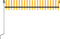vidaXL - Luifel - handmatig - uittrekbaar - 350x250 - cm - geel - en - wit