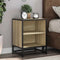 vidaXL - Nachtkastjes - 2st - 40x31x50cm - bewerkt - hout - en - metaal - sonoma - eiken