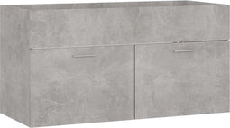 vidaXL - Wastafelkast - 90x38,5x46 - cm - bewerkt - hout - betongrijs