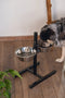 Beeztees Standaard - Dinerset Hond - 2 RVS bakken - Zwart - 25 cm
