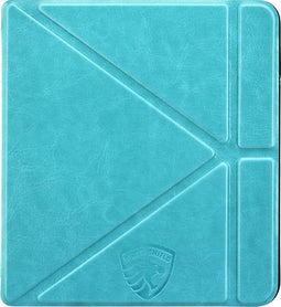 Origami Sleepcover Geschikt voor Kobo Libra H2O Hoesje Turquoise * - ereader hoesje - cover