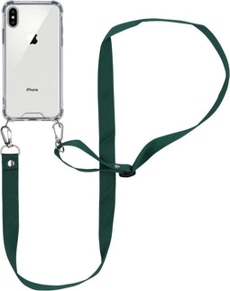 iMoshion Hoesje Geschikt voor iPhone Xs / X Hoesje Met Koord - iMoshion Backcover met koord - Nylon - Transparant