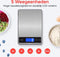 Kitchenwell KN359 - Digitale Precisie Keukenweegschaal - 1gr - 10kg - USB Oplaadbaar - Grijs