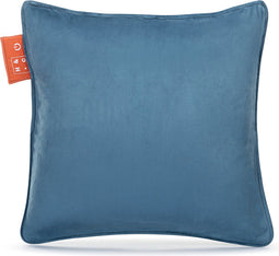 Home&Comfort - Verwarmd Kussen - Draadloos Oplaadbaar 3 Warmtepeilen - Fluweel Blauw