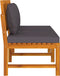 vidaXL - Dagbed - met - grijs - kussen - 200x60x75 - cm - massief - acaciahout