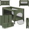Lionelo Jasmin Easy Fold Reisbedje - Opvouwbaar in seconden - 2 Hoogtes Matras T25 - Zijdeur met Rits - Groene