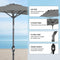 Angel Living Balkonparasol - Halfrond - UV-bestendig - 245 x 120 cm - Grijs