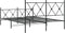 vidaXL - Bedframe - met - hoofd- - en - voeteneinde - metaal - zwart - 140x200 - cm