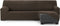 Hoes voor chaise longue met korte armleuning rechts Eysa THOR Bruin 110 x 110 x 310 cm