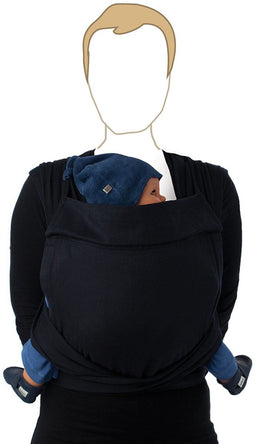 Babylonia BB TAI - Draagdoek - Rugdragen vanaf geboorte - Zwart