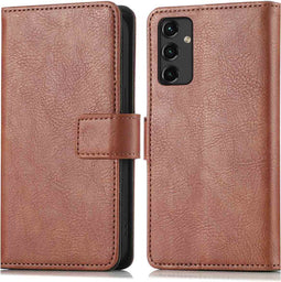 iMoshion Hoesje Geschikt voor Samsung Galaxy A14 (5G) / A14 (4G) Hoesje Met Pasjeshouder - iMoshion Luxe Bookcase - Bruin